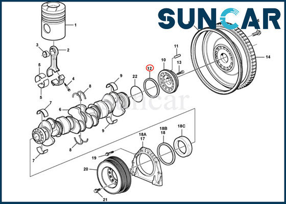 kopen De Slijtvaste Verbinding van uitstekende kwaliteit van de Trapasolie VOE20441481 SUNCARVO.L.VO voor EC700B DEUTZ D16C D16E D13 online manufacture