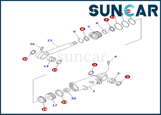 kopen De Dienstuitrusting 707-98-31110 7079831110 KOMATSU van de bladcilinder voor pc35mr-1 Verzegelende Uitrusting van de Bladcilinder online manufacture