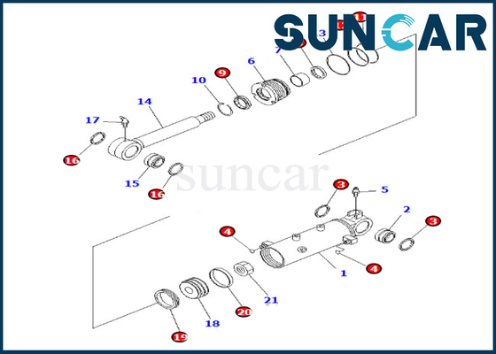 kopen 707-98-24770 de de Cilinderdienst Kit Komatsu For pc35mr-3 pc35mr-2 van de 7079824770 Bladlift online manufacture