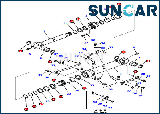 kopen Pc300-8 van de de Emmerverbinding van KOMATSU 707-99-58410 van de Reparatiebinnenstee gedeelten Uitrusting 7079958410 de Uitrusting van de Cilinderdienst online manufacture