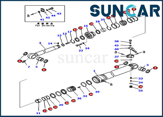 kopen Van de het Wapencilinder van KOMATSU 721-98-00520 het Graafwerktuig van de Verbindingskit fits equipment models PC360LC-11 PC390LC-11 online manufacture