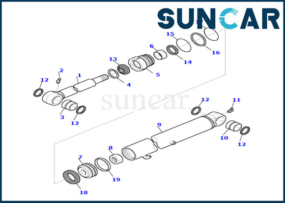 kopen De Verbindingsuitrusting 878000656 Pasvormen pc35r-8 van de emmercilinder van de de Emmercilinder van KOMATSU de Dienstuitrusting online manufacture