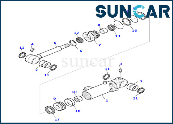 kopen De Verbindingsuitrusting 878000658 Pasvormen pc35r-8 van de bladcilinder van de het Bladcilinder van KOMATSU de Uitrusting van de de Reparatieverbinding online manufacture
