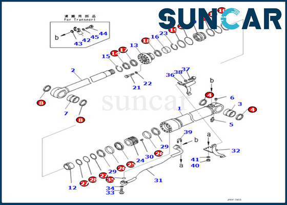 kopen De Verbindingsuitrusting 707-99-59141 7079959141 KOMATSU van de boomcilinder voor pc360lc-10 de Dienstuitrusting van de pc360nlc-10 Boomcilinder online manufacture