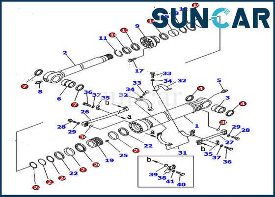 kopen Van de de Emmerverbinding van PC360-8M0 PC390LC-8M0 721-98-01080 KOMATSU de Reparatie Kit Cylinder Oil Seal Kits online manufacture