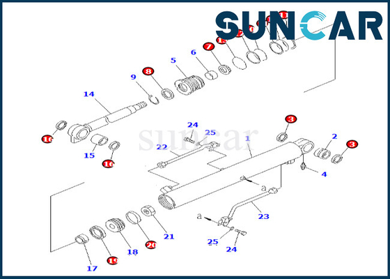 kopen De Dienstuitrusting 707-98-25600 7079825600 van de boomcilinder voor pc38uu-2 van de de Boomcilinder van KOMATSU Verzegelende Uitrusting online manufacture