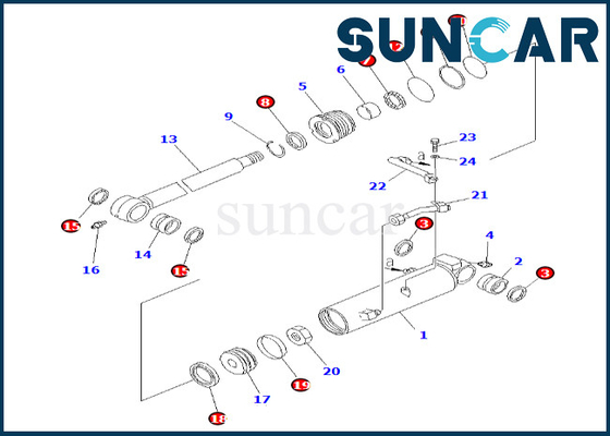 kopen 707-98-24180 compenseerde Uitstekende kwaliteit 7079824180 de Verbinding Kit For pc38uu-2 van de Cilinderreparatie KOMATSU online manufacture