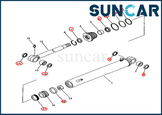 kopen Van de de Boomschommeling van KOMATSU 707-98-25520 van de de Cilinderdienst Uitrusting 7079825520 Pasvormen pc38uu-2 pc38uum-2 pc40-7 online manufacture