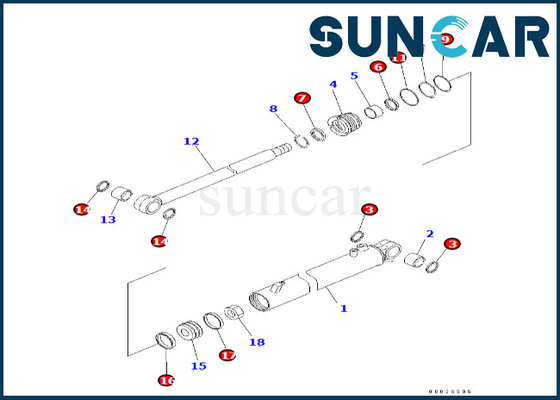 kopen 707-98-23860 verzetten Olie zich 7079823860 en de Slijtage tegen de Verbinding Kit Komatsu For pc38uu-3 van de Diacilinder pc45mr-1 pc45mrx-1 online manufacture