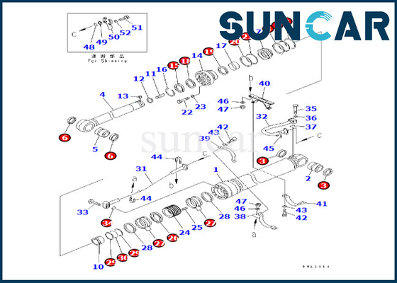 kopen 707-99-77140 de Verbinding Kit Komatsu Fits PC300LL-7E0 PC350LL-7E0 pc390ll-10 van de 7079977140 Wapencilinder online manufacture