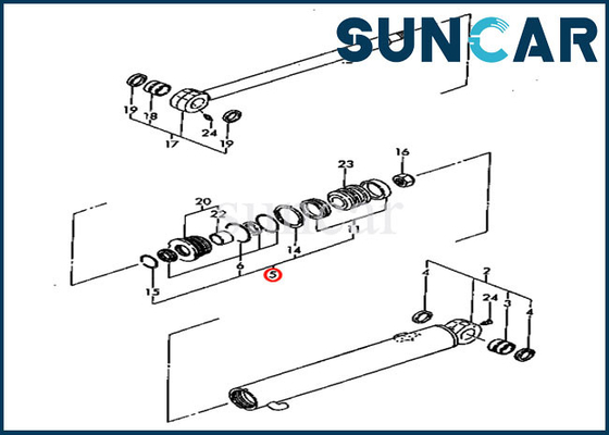 kopen Pc30fr-2 van de het Wapenverbinding van KOMATSU YM172422-72950 de Cilinderbinnenstee gedeelten van Kit Service Kit For Hydraulic online manufacture