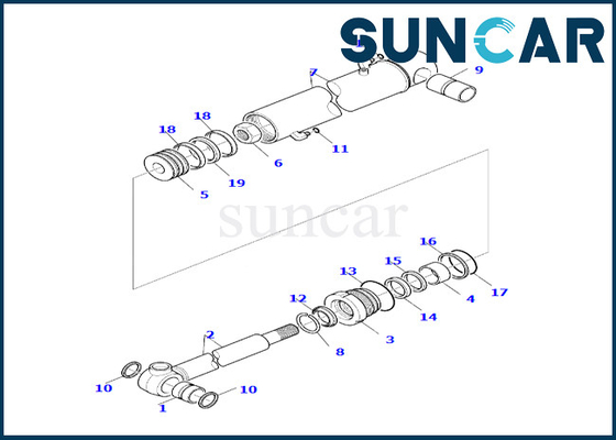 kopen De Verbinding Kit Komatsu 7079926530 707-99-26530 van de emmercilinder voor pc390ll-10 wb142-5 wb146-5 online manufacture