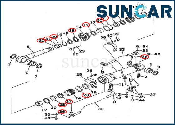 kopen 707-99-67125 van de de Cilinderdienst van de boomvervanging Uitrusting 7079967125 de Verbindingsuitrusting van PC400-5D PC400-6C KOMATSU online manufacture