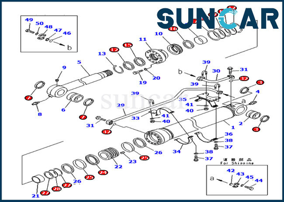 kopen 707-99-67300 de Dienst Kit For pc450lc-6 pc450-6 Versie Overzee KOMATSU van de 7079967300 Boomcilinder online manufacture