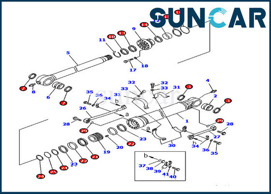 kopen Pc400lc-7 pc400-7 707-99-69730 de Reparatie Kit Replacement Oil Seal Kits van de Wapenverbinding voor de Cilinder van KOMATSU online manufacture