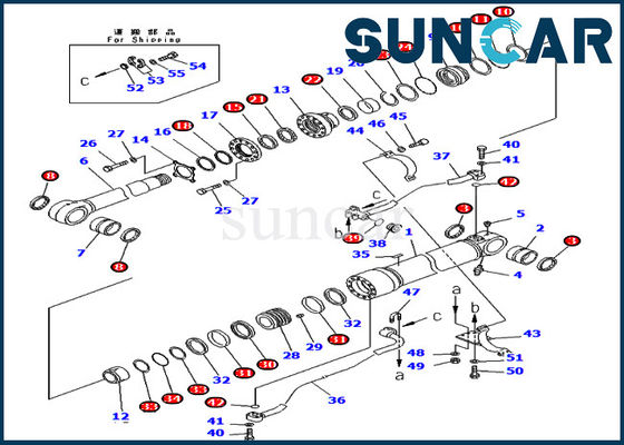 kopen 707-99-65210 van de de Boomverbinding van KOMATSU de Reparatie Kit For pc400-7 pc400lc-7 Graafwerktuig Replacement Service Parts online manufacture