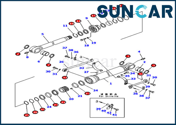 kopen 707-99-66260 de emmerdienst Kit Fits For pc400-7 Uitrusting van de de Olieverbinding van pc400lc-7 Cilinderkomatsu de Hydraulische online manufacture