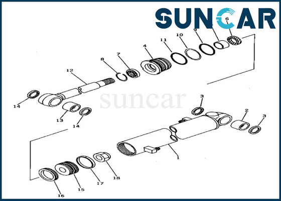 kopen De Verbindingsuitrusting 20T-63-02070 20T6302070 KOMATSU van de wapencilinder voor de Verzegelende Uitrusting van de pc40-6 Wapencilinder online manufacture