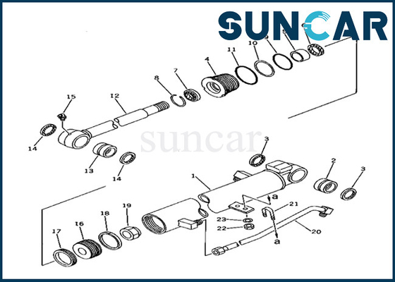 kopen Emmercilinder die van de de Emmercilinder van Kit Komatsu 20T-63-02080 20T6302080 de Reparatie Kit Fits pc40-6 verzegelen online manufacture