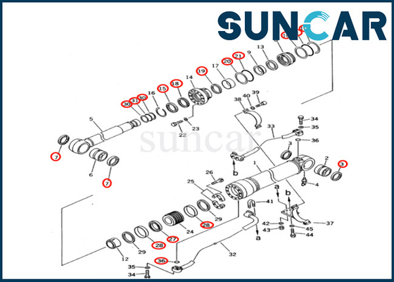 kopen KOMATSU 7079967121 707-99-67121 de Verbinding Kit Fits PC400 pc400-5 PC400-5C PC400LC van de Boomcilinder online manufacture