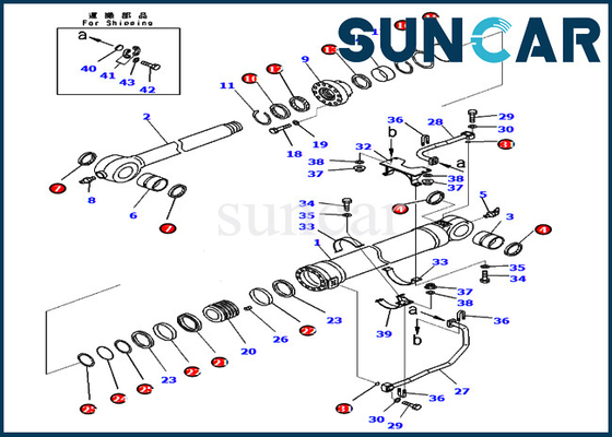 kopen 707-99-75910 emmerverbinding Kit For Hydraulic Cylinder Komatsu pc450-8 pc550lc-8 pc400lc-8 de Dienstdelen online manufacture