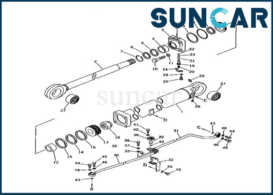 kopen De Verbindingsuitrusting 2086355300 208-63-55300 KOMATSU van de boomcilinder voor pc400-1 pc400lc-1 Verzegelende Uitrusting van de Boomcilinder online manufacture