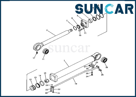 kopen Uitstekende kwaliteit 208-63-75300 de Verbinding Kit For van KOMATSU van de 2086375300 Emmercilinder pc400-1 pc400lc-1 online manufacture