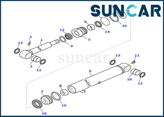 kopen Uitstekende kwaliteit 878000660 de Verbinding Kit Fits pc45r-8 van de Emmercilinder de Uitrusting van de de Reparatieverbinding van de Emmercilinder online manufacture
