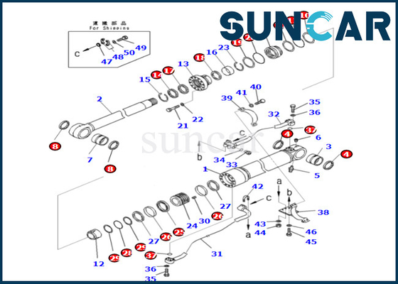 kopen Hoogstaande en Best-selling van de de Boomcilinder van KOMATSU de Verbindingsuitrusting 707-99-72060 7079972060 voor pc490lc-10 online manufacture