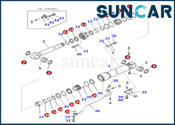 kopen De Verbindingsuitrusting 721-98-00560 7219800560 van de boomcilinder voor pc490lc-10 van de de Boomcilinder van PC490HRD-11E0 KOMATSU Uitrusting van de de Verbindingsreparatie online manufacture
