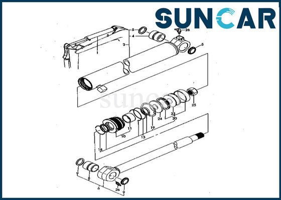 kopen De Verbinding Kit Komatsu YM172151-72020 YM17215172020 van de wapencilinder voor pc50fr-1 Verzegelende Uitrusting van de Wapencilinder online manufacture