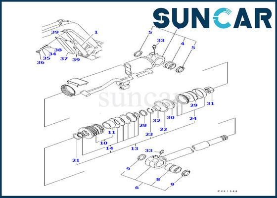 kopen De Reparatie Kit Boom Cylinder Seal Kit YM172165-72640 YM17216572640 KOMATSU van de boomcilinder voor pc50fr-1 pc50fr-2 online manufacture