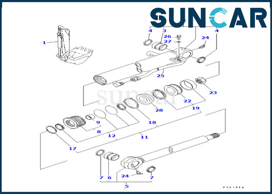 kopen Van de de Emmercilinder van YM172976-72360 YM17297672360 de Verbindingsreparatie Kit Komatsu For pc50fr-1 pc50fr-2 online manufacture