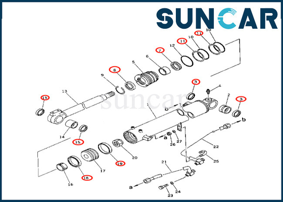 kopen 707-98-34120 7079834120 van uitstekende kwaliteit voor pc50uu-2 pc50uu-1 Verbinding Kit Komatsu van de Boomcilinder online manufacture