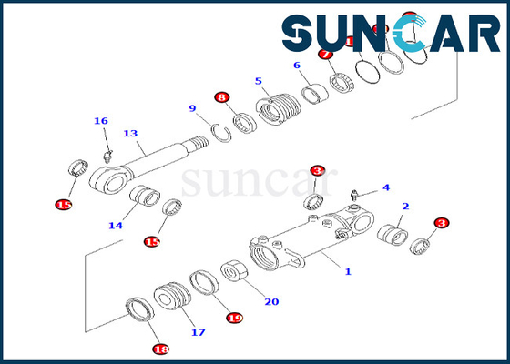 kopen 707-98-35520 de Verbinding Kit Fits pc50uu-2 van de 7079835520 Bladcilinder van de het Bladcilinder van KOMATSU de Reparatieuitrusting online manufacture