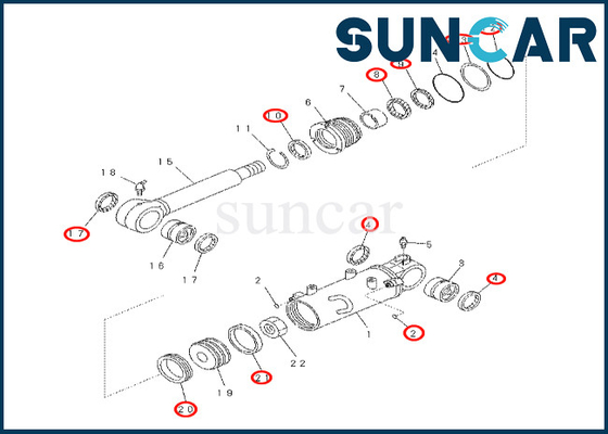 kopen Van de het Bladcilinder van KOMATSU de Verbindingsuitrusting 707-99-33420 7079933420 voor de Uitrusting van de de Verbindingsreparatie van de pc57-7 Bladcilinder online manufacture