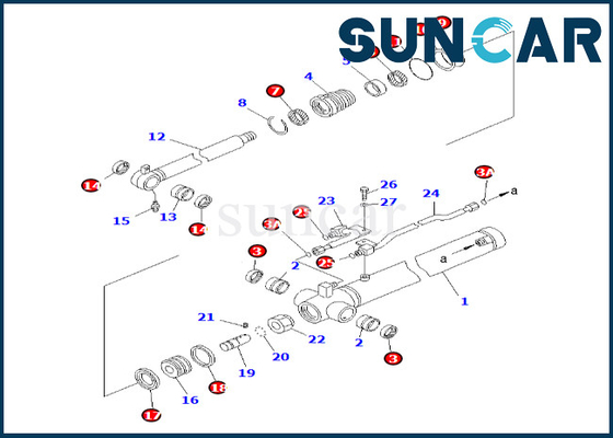 kopen De Verbindingsuitrusting 7079826710 707-98-26710 KOMATSU van de wapencilinder voor de Uitrusting van de de Verbindingsreparatie van de pc58uu-3 Wapencilinder online manufacture