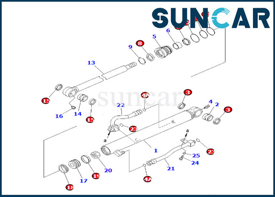 kopen 707-98-25960 de Verbinding Kit For pc58uu-3 van de 7079825960 Emmercilinder van de de Emmercilinder van KOMATSU de Verzegelende Uitrusting online manufacture