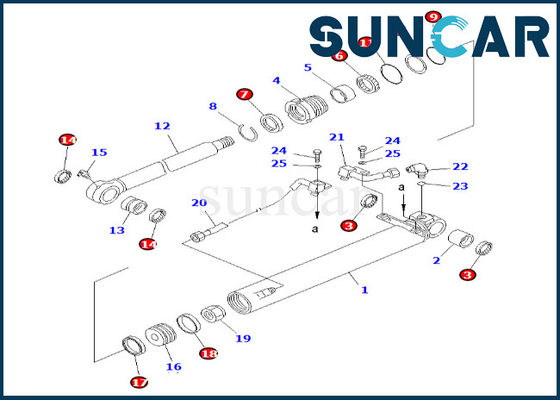 kopen 707-98-26120 de Verbinding Kit Fits pc50ug-2 van de 7079826120 Emmercilinder van de de Emmercilinder van KOMATSU de Reparatieuitrusting online manufacture