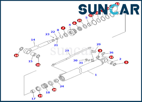 kopen 707-99-35290 7079935290 Verbinding de Van uitstekende kwaliteit Kit For pc60-7 van de Wapencilinder van de het Wapencilinder van KOMATSU de Dienstuitrusting online manufacture