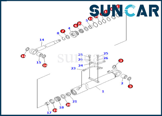 kopen 707-99-36660 7079936660 KOMATSU de Verbinding Kit For pc60-7 van de Boomcilinder de Dienstuitrusting van de Boomcilinder online manufacture