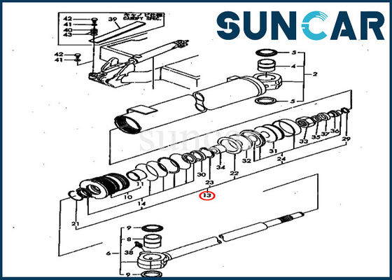 kopen Pc40fr-1 de Uitrustingen van de pc50fr-1 van de de Vervangingsschommeling van Modellenkomatsu YM172151-72080 de Cilinderdienst online manufacture