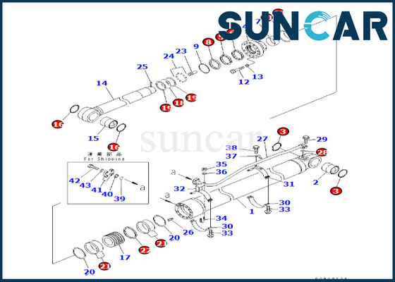 kopen 707-99-77160 7079977160 van de Verbindingskit komatsu for PC600LC-6A pc600-8 van de Wapencilinder van de het Wapencilinder de Dienstuitrusting online manufacture