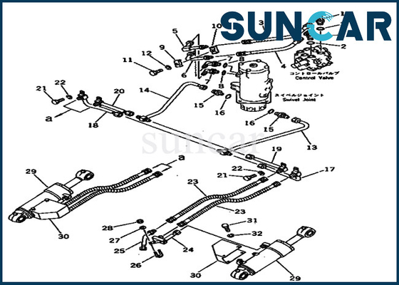 kopen Pc40-3 van de Dienstuitrustingen 20T-63-96100 20T6396100 van KOMATSU van de het Bladcilinder de Uitrusting van de de Verbindingsreparatie online manufacture