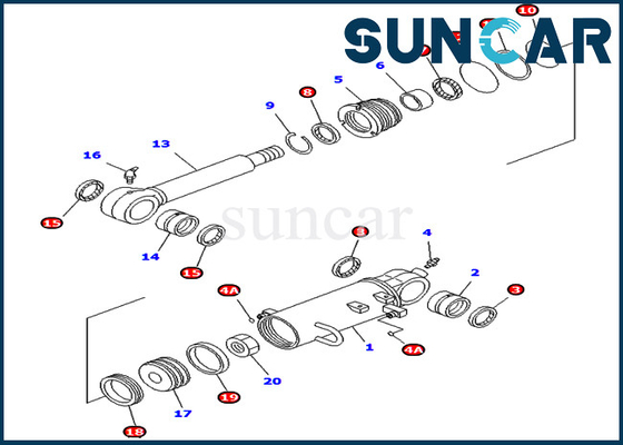 kopen 707-98-32540 de Reparatieverbinding Kit For van de 7079832540 Bladcilinder pc40mr-1 Binnenstee gedeelten van pc45mr-1 KOMATSU online manufacture