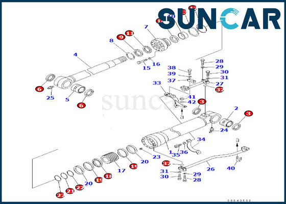 kopen De Verbindingsuitrusting 707-99-46030 7079946030 Pasvormen pc600-8 van de vlekkenmiddelencilinder van KOMATSU de Verzegelende Uitrusting van de pc600lc-8 Vlekkenmiddelencilinder online manufacture