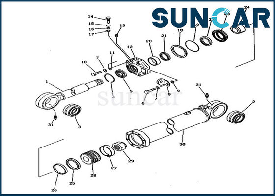 kopen 209-63-56101 de Verbindingsreparatie Kit Wear Resistance Komatsu van de boomcilinder pc650-1 Verzegelende Uitrustingen online manufacture