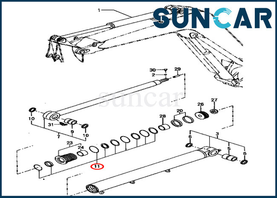kopen Van de het Wapencilinder van verbindingsuitrustingen YM172187-72020 YM17218772020 de Dienst Kit For Komatsu Models pc70fr-1 online manufacture