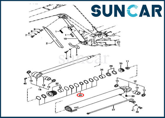 kopen Van de de Reparatieverbinding van de boomcilinder de Uitrusting YM172187-72250 YM17218772250 KOMATSU modelleert de pc70fr-1 Dienstdelen online manufacture