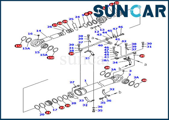 kopen De Verbindingsuitrusting 707-99-78690 7079978690 van de wapencilinder voor Graafwerktuig pc750-6 van KOMATSU Zwaar Materiaal online manufacture